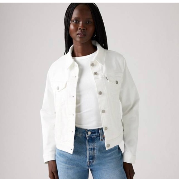 NWT H & M White Denim Jacket. Size XS. NEW - Picture 3 of 8